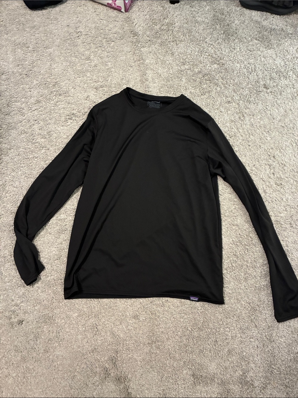 Patagonia Black Long Sleeve Crew Neck Shirt
